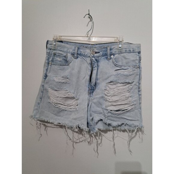 American Eagle Bermuda/Mom Short distressed denim shorts size 8 - Picture 1 of 8